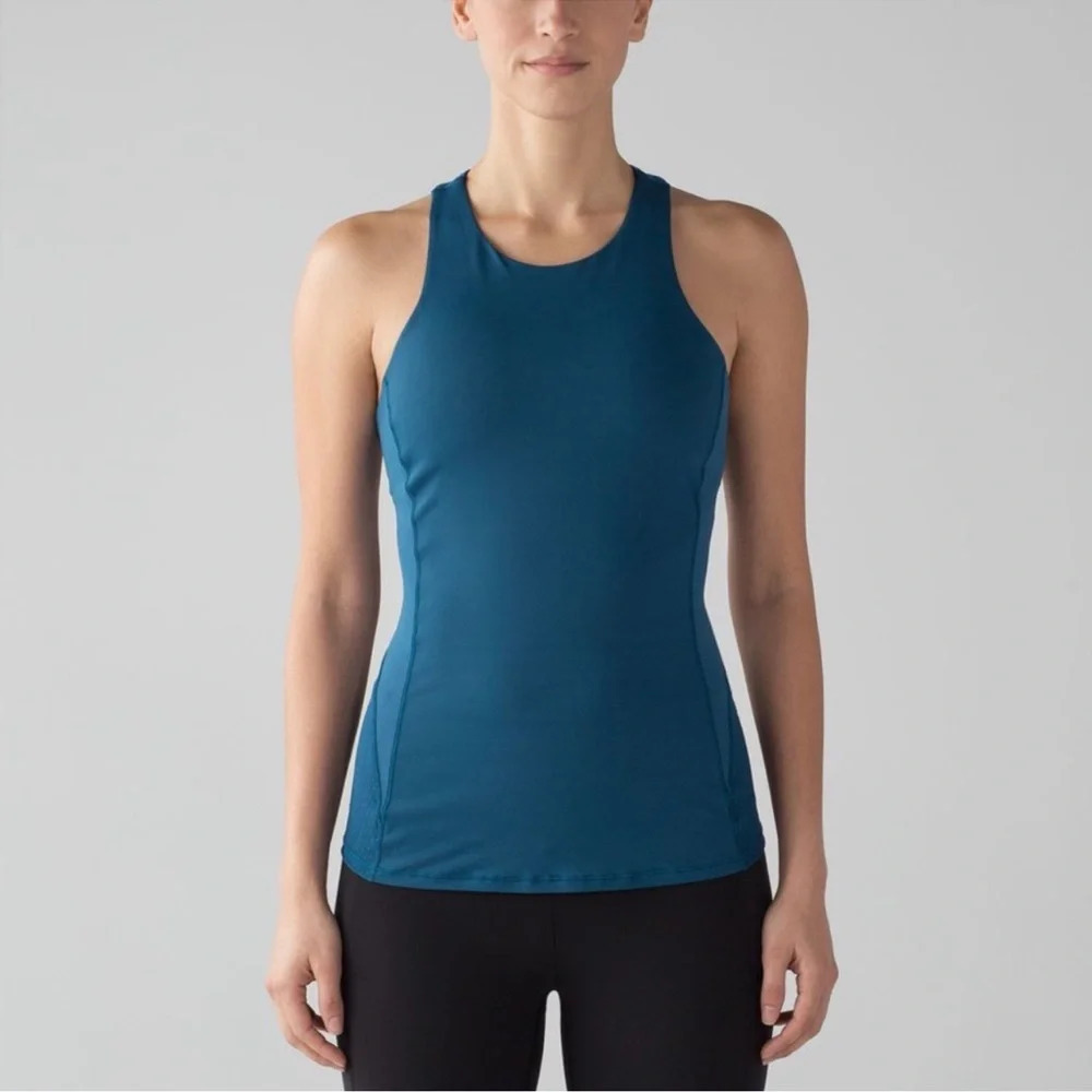 Lululemon Body Con Tank in Poseidon yoga gym streetwear athletic running